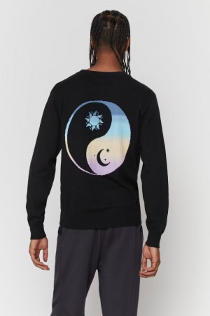 Vintage Black Spiritual Gangster Yin Yang Parker Unisex Sweater | 5836-KYZHW